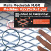 Malla Medestuk - M.Gr <br> 62x25x9x3 Galvanizada <br> de [ 1x3 ] metros - Imagen 2