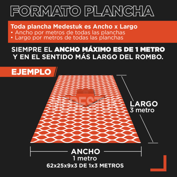 Malla Medestuk-M.InoxGr <br> Inoxidable Gruesa 62x25x9x3 <br> de [ 1x3 ] metros - Imagen 4