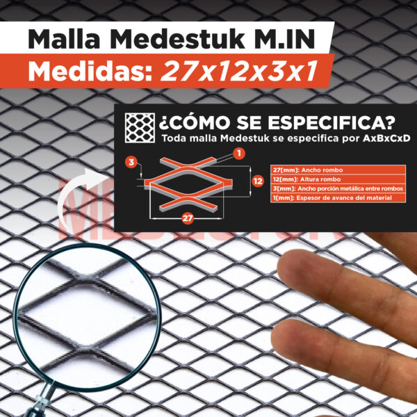 Malla Medestuk - M.In <br> 27x12x3x1 <br> de [ 1x13 ] metros - Imagen 2
