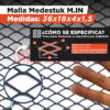 Malla Medestuk - M.In <br> 36x18x4x1,5 <br> de [ 1x14 ] metros - Imagen 2