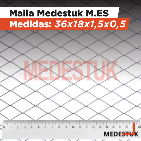 Malla Medestuk - M.Es <br> Estuco 36x18x1,5x0,5 <br> de 1x40m