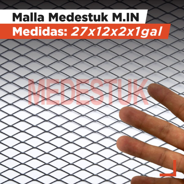 Malla Medestuk - M.In <br> 27x12x2x1 Galvanizada <br> de [ 1x20 ] metros