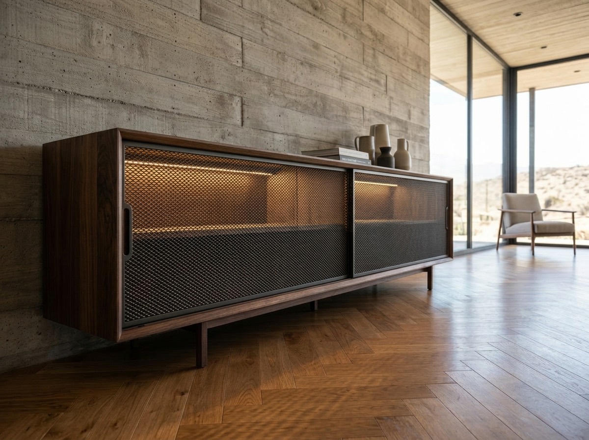 Malla Medestuk M.DE 5×3 en separador de ambiente de diseño interior